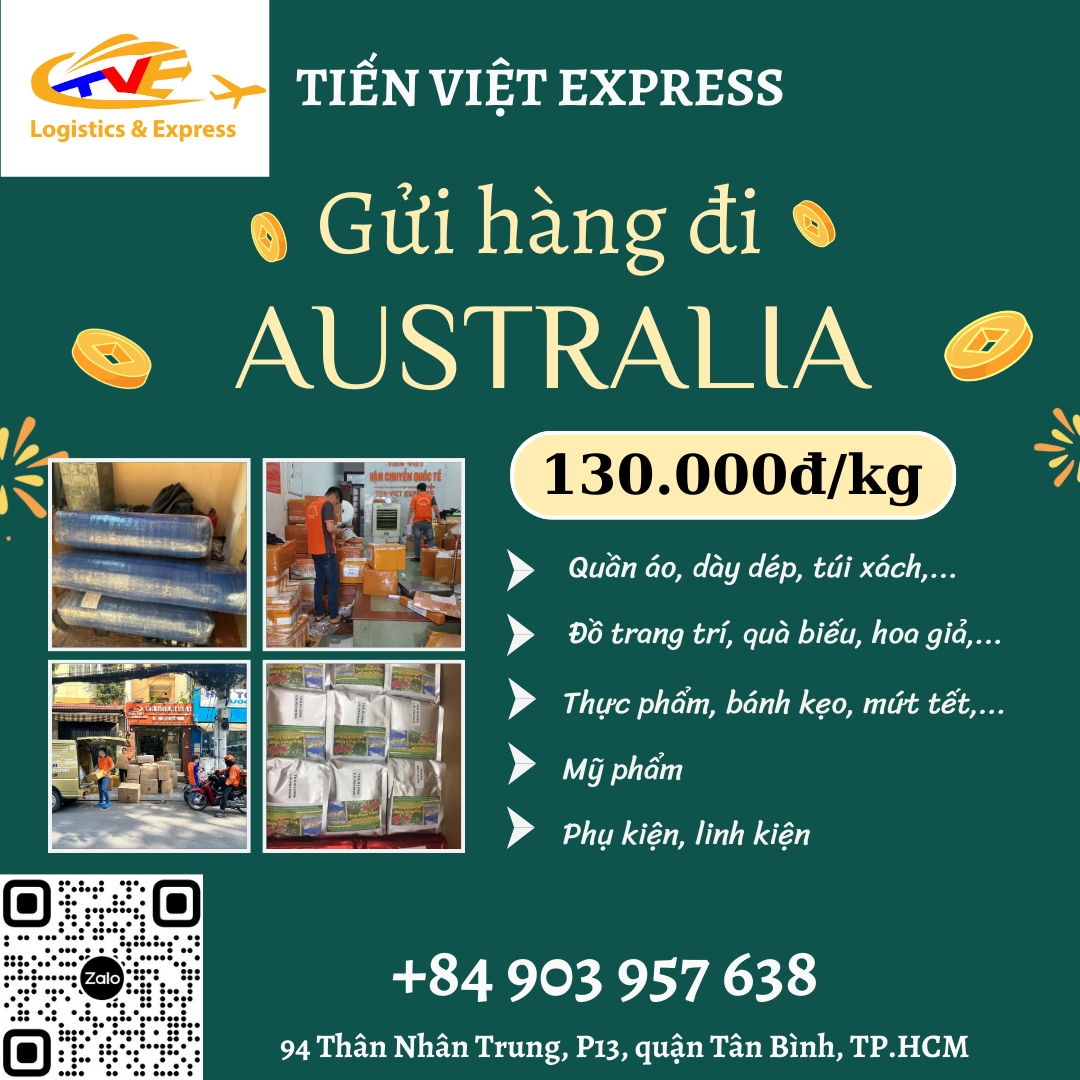 Gửi hàng đi Úc- Tiến Việt Express